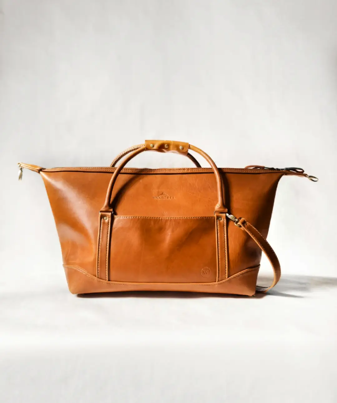 Livingstone leather Travelbag in Stone